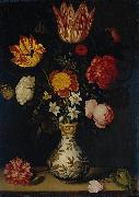Ambrosius Bosschaert Bloemstilleven in een Wan li vaas oil painting